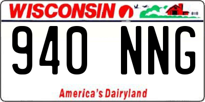 WI license plate 940NNG