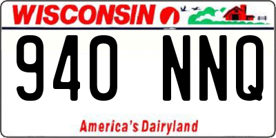 WI license plate 940NNQ