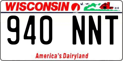 WI license plate 940NNT