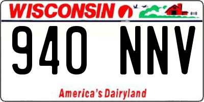 WI license plate 940NNV