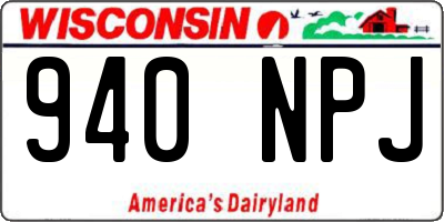 WI license plate 940NPJ