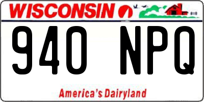 WI license plate 940NPQ