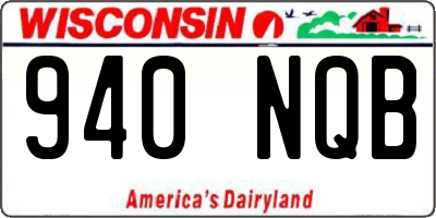 WI license plate 940NQB