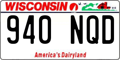 WI license plate 940NQD