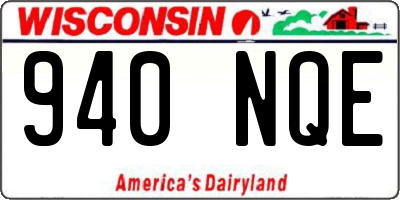 WI license plate 940NQE