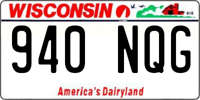 WI license plate 940NQG