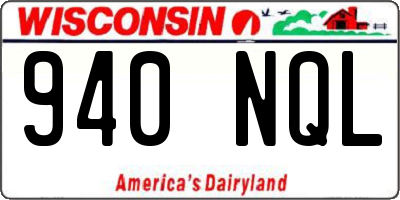 WI license plate 940NQL