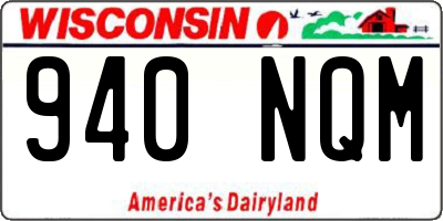 WI license plate 940NQM