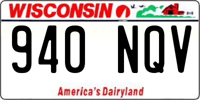 WI license plate 940NQV