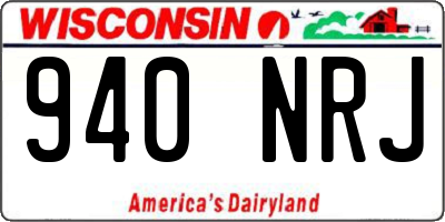 WI license plate 940NRJ