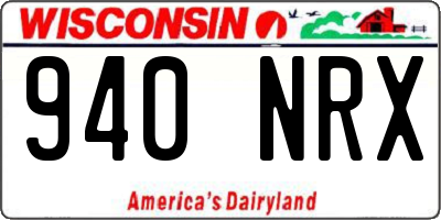 WI license plate 940NRX