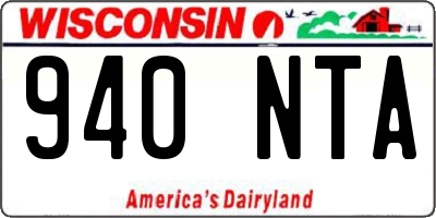 WI license plate 940NTA