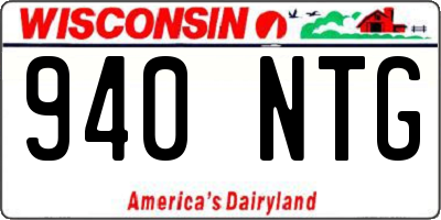 WI license plate 940NTG