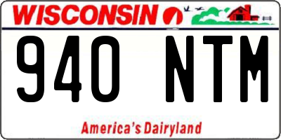 WI license plate 940NTM