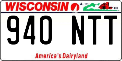 WI license plate 940NTT