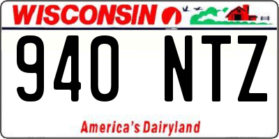 WI license plate 940NTZ