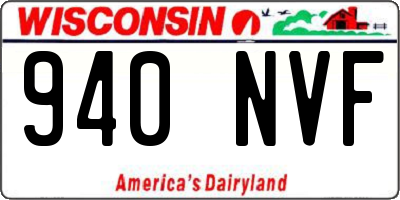 WI license plate 940NVF