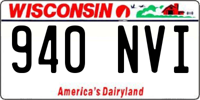 WI license plate 940NVI