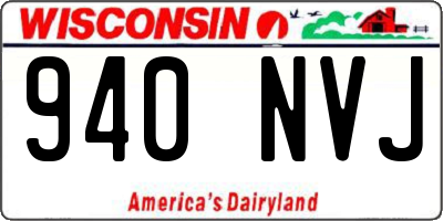 WI license plate 940NVJ