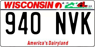 WI license plate 940NVK