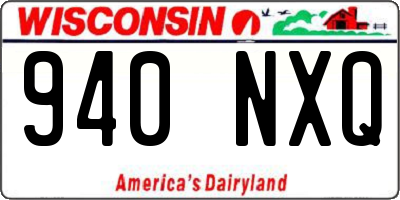 WI license plate 940NXQ