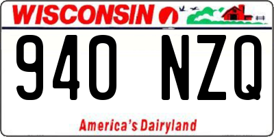 WI license plate 940NZQ