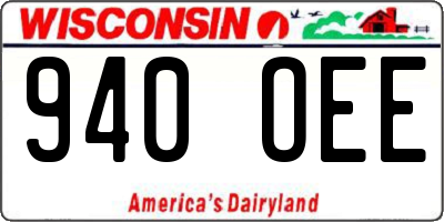 WI license plate 940OEE
