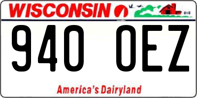WI license plate 940OEZ