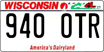 WI license plate 940OTR