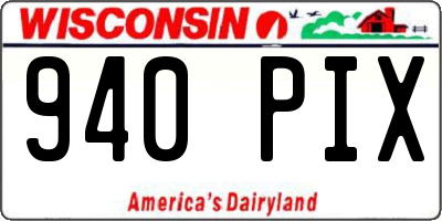 WI license plate 940PIX