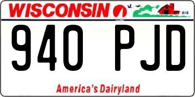 WI license plate 940PJD