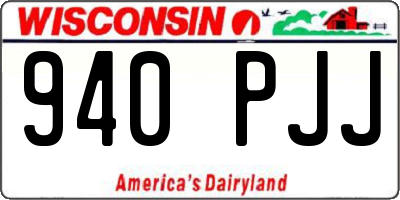 WI license plate 940PJJ