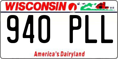 WI license plate 940PLL