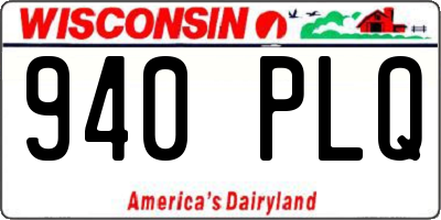 WI license plate 940PLQ