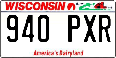 WI license plate 940PXR