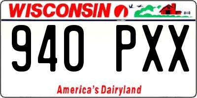 WI license plate 940PXX
