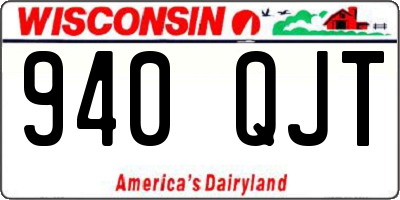 WI license plate 940QJT