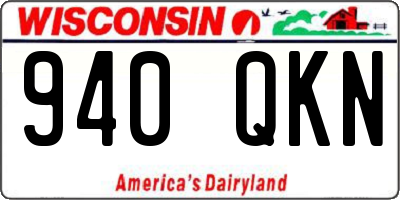 WI license plate 940QKN