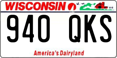 WI license plate 940QKS