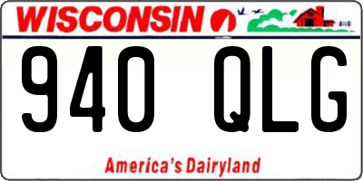 WI license plate 940QLG