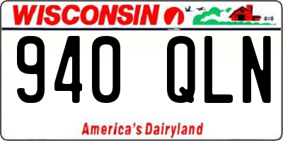 WI license plate 940QLN