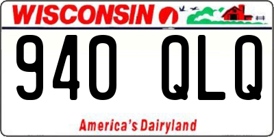 WI license plate 940QLQ
