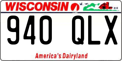 WI license plate 940QLX