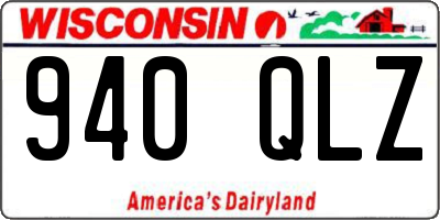 WI license plate 940QLZ