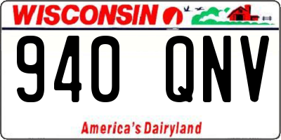WI license plate 940QNV