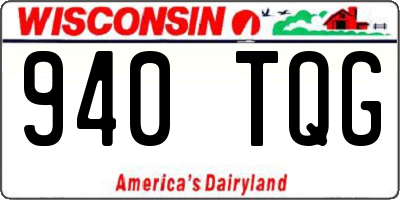 WI license plate 940TQG