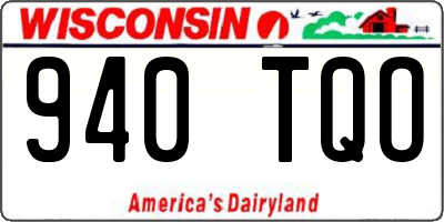 WI license plate 940TQO