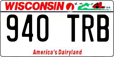 WI license plate 940TRB