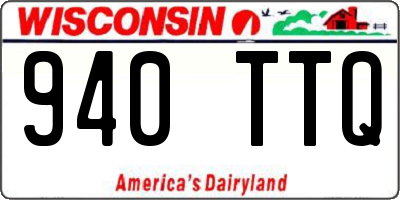 WI license plate 940TTQ