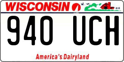 WI license plate 940UCH